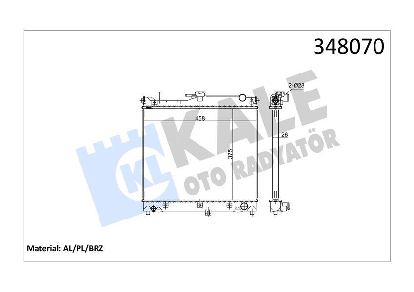 RADYATOR JIMNY (MT) AL PL BRZ - KALE - OEM 1770080A00