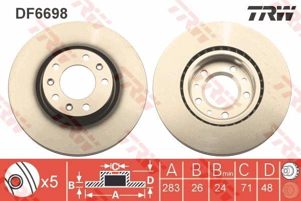 ON FREN DISKI AYNASI P308 II 13 > P308 SW II 14> - TRW - OEM 9803918180