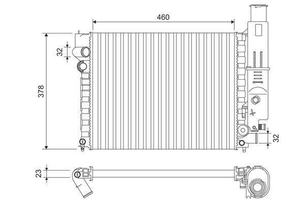RADYATÖR P405 1.4-1.6-1.9 (87-92) - VALEO - OEM 1300.N4