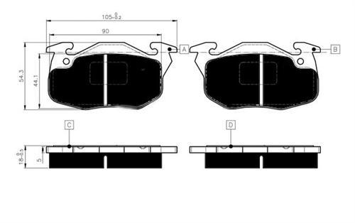 ÖN BALATA R9-R11-R19 CLIO-EXP-P106-P206 - MOTRIO - OEM 7711130034