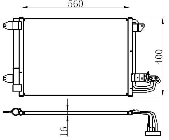 KLİMA KONDENSERİ A3-LEON-TOLEDO-OCTAVIA-CADDY III-GOLF V-VI-JETTA IV-TOURAN - ORIS - OEM 1K0820411E