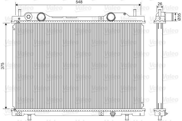 RADYATOR BRAVO 2.0 HGT 1999-2001 - VALEO - OEM 46404163