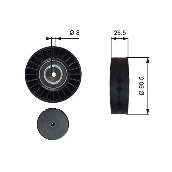 ALTERNATOR GERGI RULMANI T4 2,0 2,D 2,5TDI (90 03) LT 28 35 - GATES - OEM 037145276