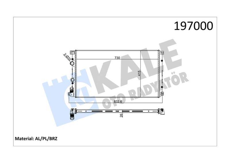 RADYATÖR AL/PL/BRZ MASTER II 1.9DTI-2.2DCI/TDI01+ - KALE - OEM 7701049664