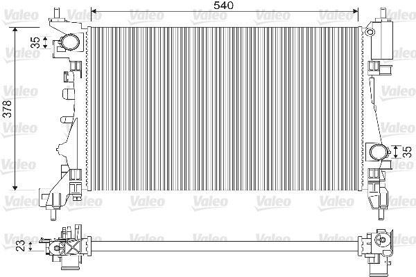 SU RADYATORU CORSA D-E 1.2 1.4 ADAM 1.2 1.4 - VALEO - OEM 1300312