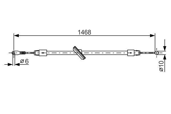 FREN TELİ. 1468 MM - BOSCH