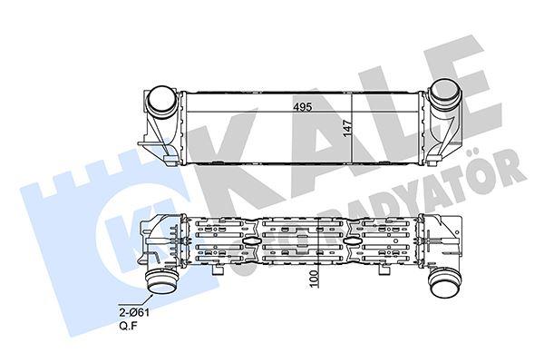 TURBOSARJ RADYATORU BMW N20 F07 F10 F11 F18 - KALE - OEM 17117618768
