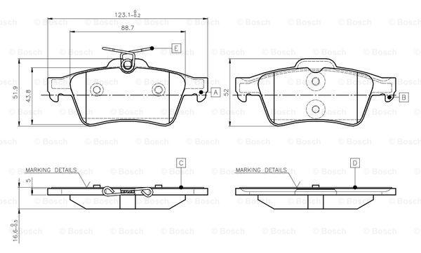 ARKA BALATA FOCUS II CMAX 03> CONNECT 02> LAGUNA III 07> OPEL VECTRA C 02> SIGNUM 03> CITROEN C5 08> PEUGEOT P508 10>18 - MY - OEM 3M512M008AC