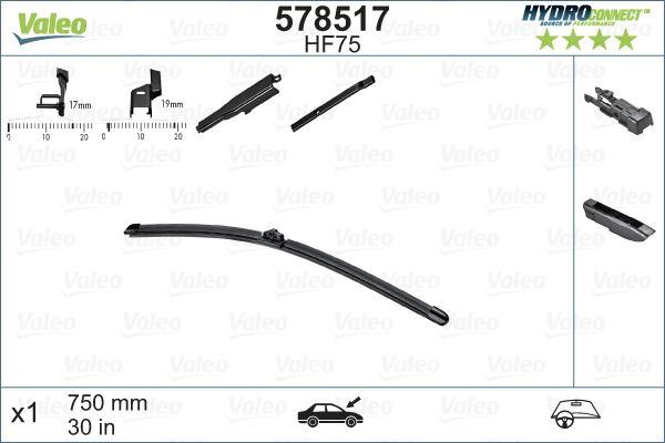 SİLECEK SÜPÜRGESİ ÖN FORD CUSTOM 12> TEK (750mm) - VALEO - OEM 1853024