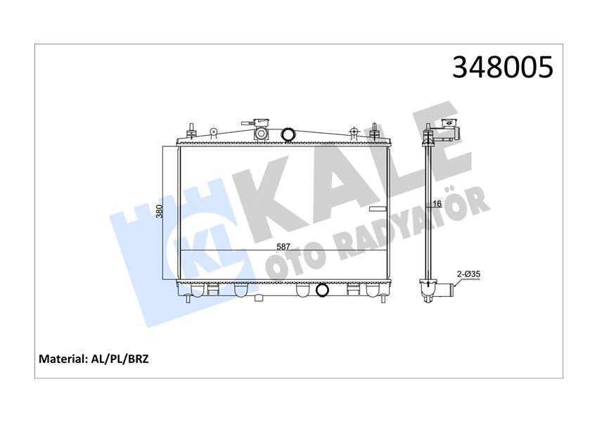 RADYATOR CUBE JUKE (MT) AL PL BRZ - KALE - OEM 214101FD0A