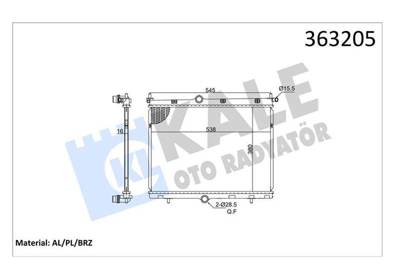 OPEL CORSA F 1.2 1.5 19=> MOKKA - PEUGEOT 208 II 2008 II 1.2 PUROTECH 1.5 BLUEHDI 19=> - DS DS 3 1.2 PUROTECH 1.5 BLUEHDI 18=> (MT) [BRAZING] [16MM] SU RADYATÖRÜ - KALE - OEM 1663937880