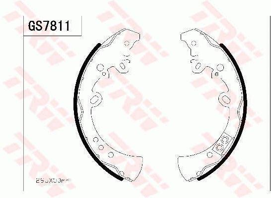 ARKA KAMPANA PABUÇ BALATA TOYOTA HILUX VIGO 2,5L 3,0L 2KDFTV 1KDFTV KUN25 KUN26 KUN35 05-> / REVO 2,4L 2GDFTV GUN125 GUN135 4x2 4x4 15-> (295 x 62) - TRW - OEM 044950K070