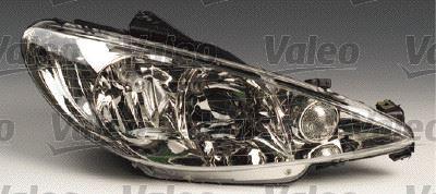 FAR+SİNYAL SOL ŞEFFAF P206 03-10 (ELEKTRİKLİ)(H7+H7) - VALEO - OEM 6204.S9