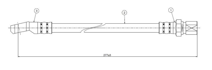 FREN HORTUMU ON 126 - CAVO - OEM 4167826