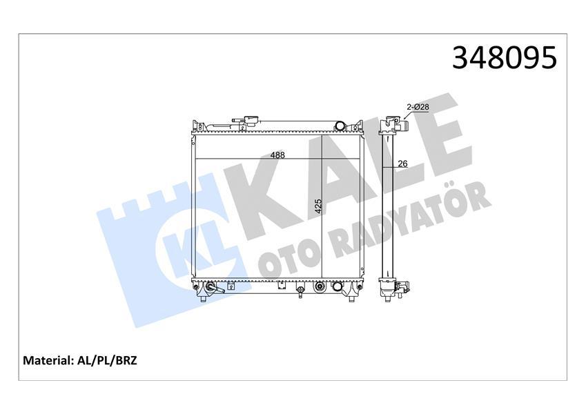RADYATOR VITARA (AT) AL PL BRZ - KALE - OEM 1770056B10