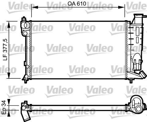 RADYATOR PSA 306 BVA - VALEO - OEM 1301-K7
