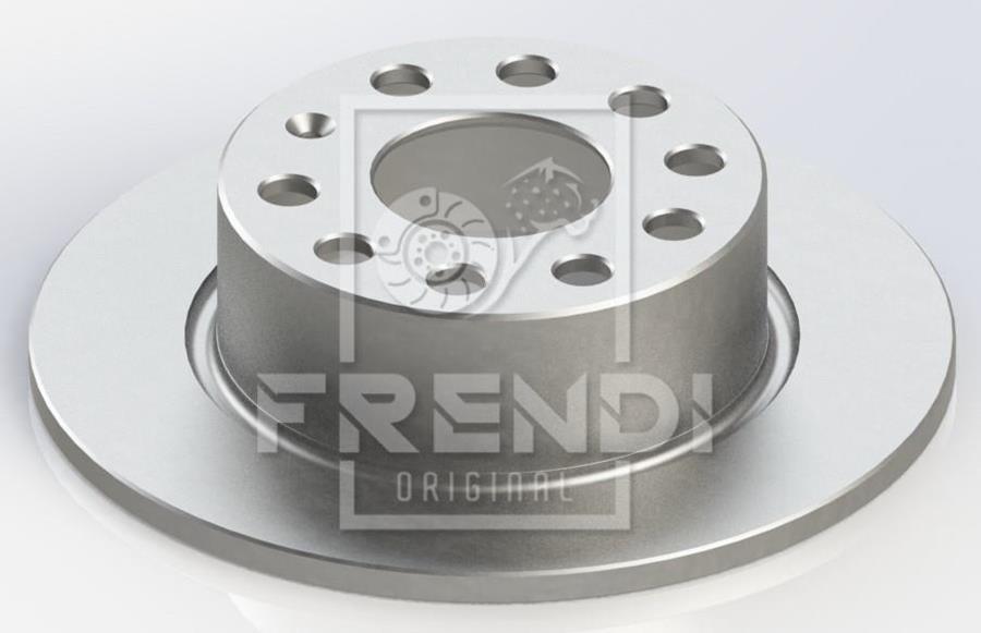 FREN DİSKİ ARKA SKODA OCTAVIA III 12>20 (253x10x61.4) - FRENDI - OEM 5Q0615601C