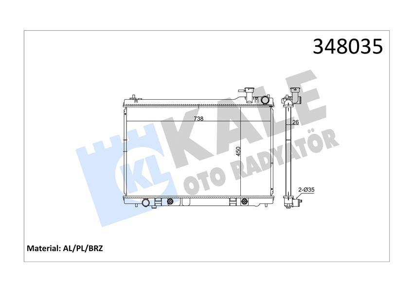RADYATOR FX35 (AT) AL PL BRZ - KALE - OEM 21460CG000