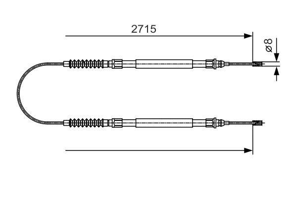 EL FREN TELİ ARKA BOXER-JUMPER-DUCATO (Kampana Fren)FREN TELİ. 2715 MM - BOSCH - OEM 1339394080