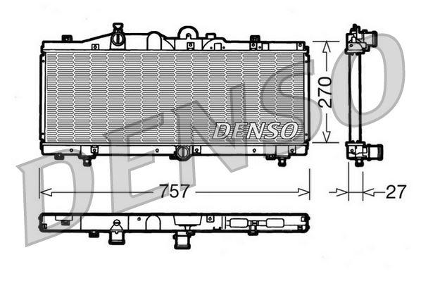 RADİATOR. ENGİNE COOLİNG FIAT BARCHETTA (95-05) - DENSO - OEM 46773321