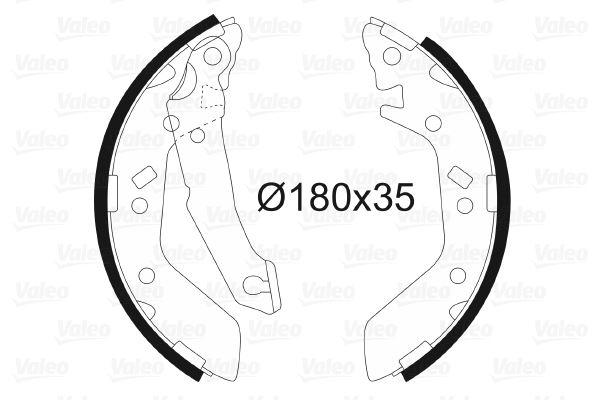 ARKA PABUÇ BALATA ACCENT 1.3-1.5 (00-05) 1.5CRDI (02-05) (180x36) - VALEO - OEM 5830525A00
