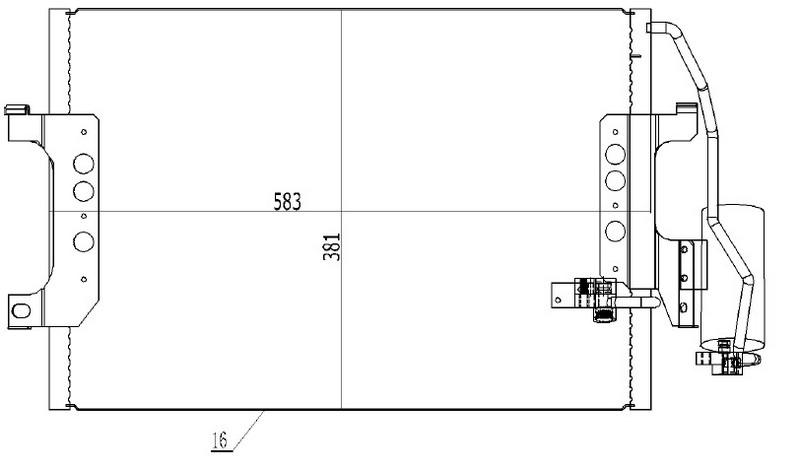 KLIMA RADYATORU MERCEDES W168 W414 - ORIS - OEM A1685001154