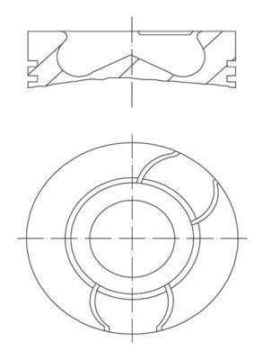 PİSTON+SEGMAN FIESTA/FUSION/BIBPER/MEMO/C2/C3/206/307 1,4 TDCİ/HDİ 68 PS (DV4 EURO 4) STD (-0,40 KISA) ( ÇAP: 73,7 MM) - MAHLE - OEM 2S6Q6K108AA