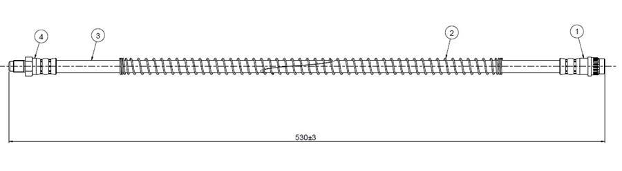 ÖN FREN HORTUMU SAĞ/SOL PEUGEOT P306 94>02 - CAVO - OEM 4806.62