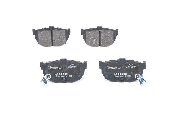 ARKA FREN BALATA HYUNDAI ELANTRA 1,6L G4ED 01-06 / COUPE 1,6L 96-02 / KIA CERATO 1,6L G4ED 04-> 1,5L D4FA CRDİ 04-06 1,6L D4FB 07-10 2,0L D4EA dizel 04-06 - BOSCH - OEM 5830228A01