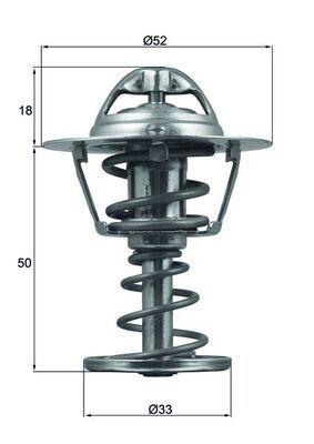 TERMOSTAT PEUGEOT P108-CITROEN C1-TOYOTA AYGO 1.0 VTI 14> - MAHLE - OEM 1612425380