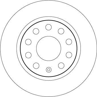 FREN DİSKİ ARKA SKODA OCTAVIA III 12>20 (253x10x61.4) - TRW - OEM 5Q0615601C