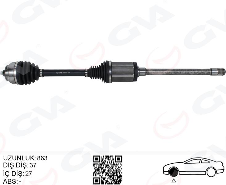 KOMPLE AKS ÖN SAĞ BMW F10 F12 F13 F06 xDrıve (863MM) - GVA - OEM 31607618680