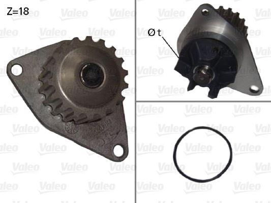 DEVIRDAIM SU POMPASI PEUGEOT P206-P207-P307 CITROEN C2-C3-C4 1.4 16V KFU-ET3J4 18DIS - VALEO - OEM 1201.G2
