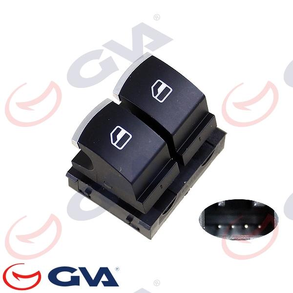 CAM AÇMA ANAHTARI ÖN (SAĞ/SOL) VWAG TÜM MODELLER (09-12) (ÇİFTLİ-NİKELAJLI) - GVA - OEM 5K3959857A