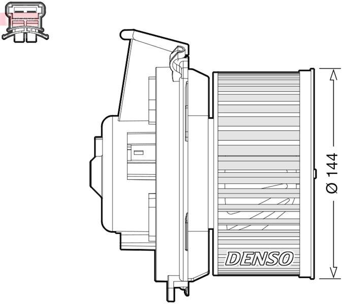KALORİFER MOTORU 12V PEUGEOT P206 98>07 CITROEN XSARA PICASSO 99>11 - DENSO - OEM 1606357480