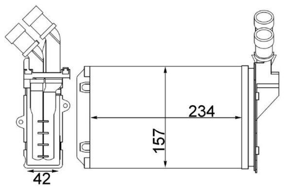 Innenraum-Wärmetauscher CITROEN BERLINGO / XANTIA - MAHLE