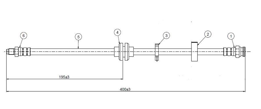 FREN HORTUMU ön Y 1.1- 1.2 8V 96- - CAVO - OEM 46423176