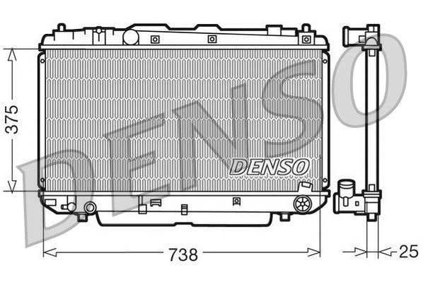 RADİATOR. ENGİNE COOLİNG TOYOTA RAV 4 II (00-05) — DENSO DRM50021 - DENSO - OEM 1640027060