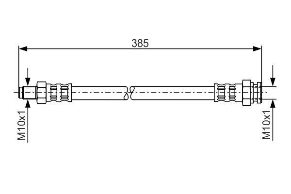 FREN HORTUMU. 385.00 MM — BOSCH 1987481018 - BOSCH