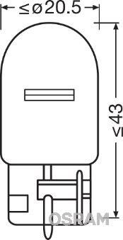 AMPUL 12V 93 SINYAL 21W DİPSİZ (TEK FLAMA) - OSRAM
