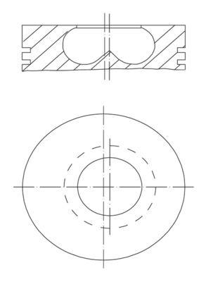 PISTON + SEGMAN STD 84mm BMW B37 B47 F10 F20 F30 F40 G20 G30 G22 F32 F34 F36 G32 G11 F48 F15 MINI F54 F55 F56 F57 F60 - MAHLE - OEM 11258519401
