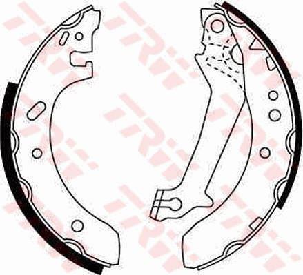 PABUCLU BALATA 203×38 mm FORD FIESTA 96- - TRW - OEM 5027752