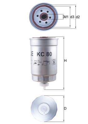 YAKIT FİLTRESİ PASSAT 1.9TDI (98-05)- A4 1.9TDI (00-01)- A6 1.9TDI (00-05) - MAHLE - OEM 8D0127435