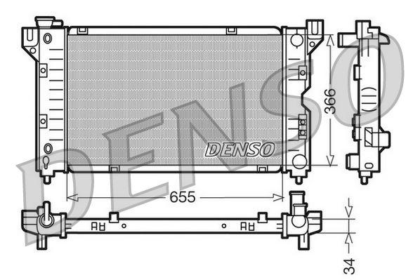 RADİATOR. ENGİNE COOLİNG CHRYSLER VOYAGER III (95-01) - DENSO - OEM 4682785
