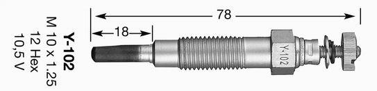 KIZDIRMA BUJİSİ Y-102 - NGK - OEM PM62