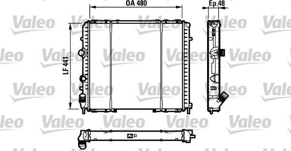 RADYATÖR KNG 97> 1.9D F8Q (AC+MEK) (480x442x34) - VALEO - OEM 7700301171