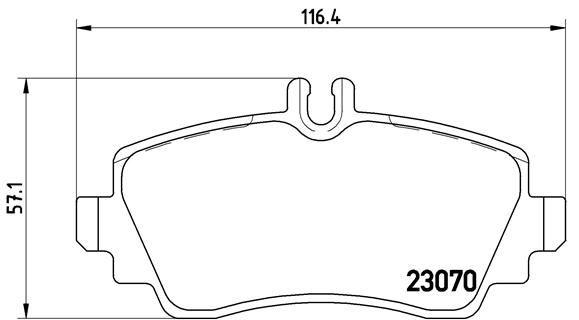 FREN BALATASI ON MERCEDES A-CLASS W168 — BREMBO P50036 - BREMBO - OEM A1684201320