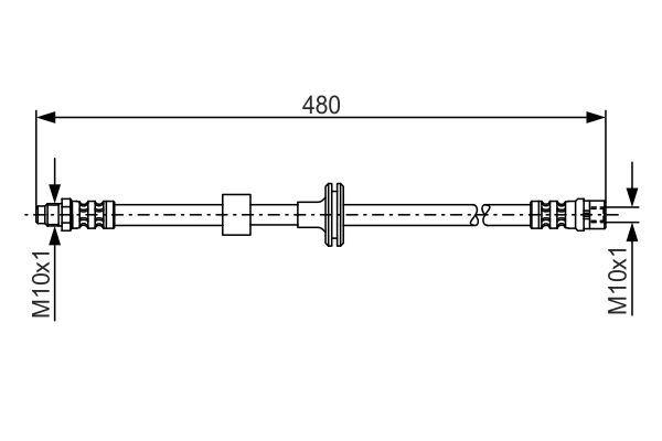 FREN HORTUMU ON MERCEDES W202 W140 - BOSCH - OEM A2024200148