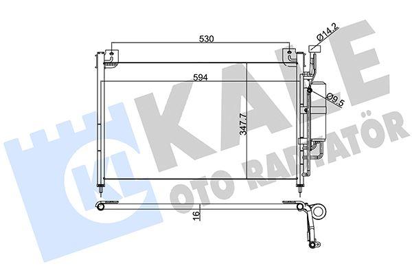 KLİMA KONDENSERİ BMW 2-SERİSİ (AL-AL) (615X349X16) - KALE - OEM DF7161480A