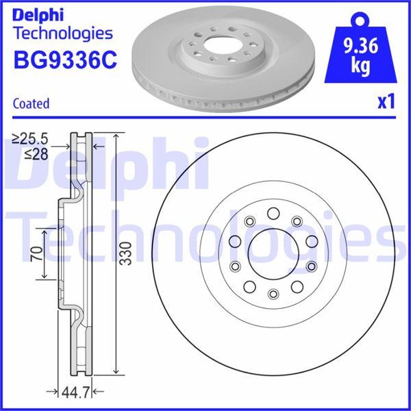 ON FREN DİSKİ ALFA ROMEO GIULIA 16> STELVIO 16> - DELPHI - OEM 50532932